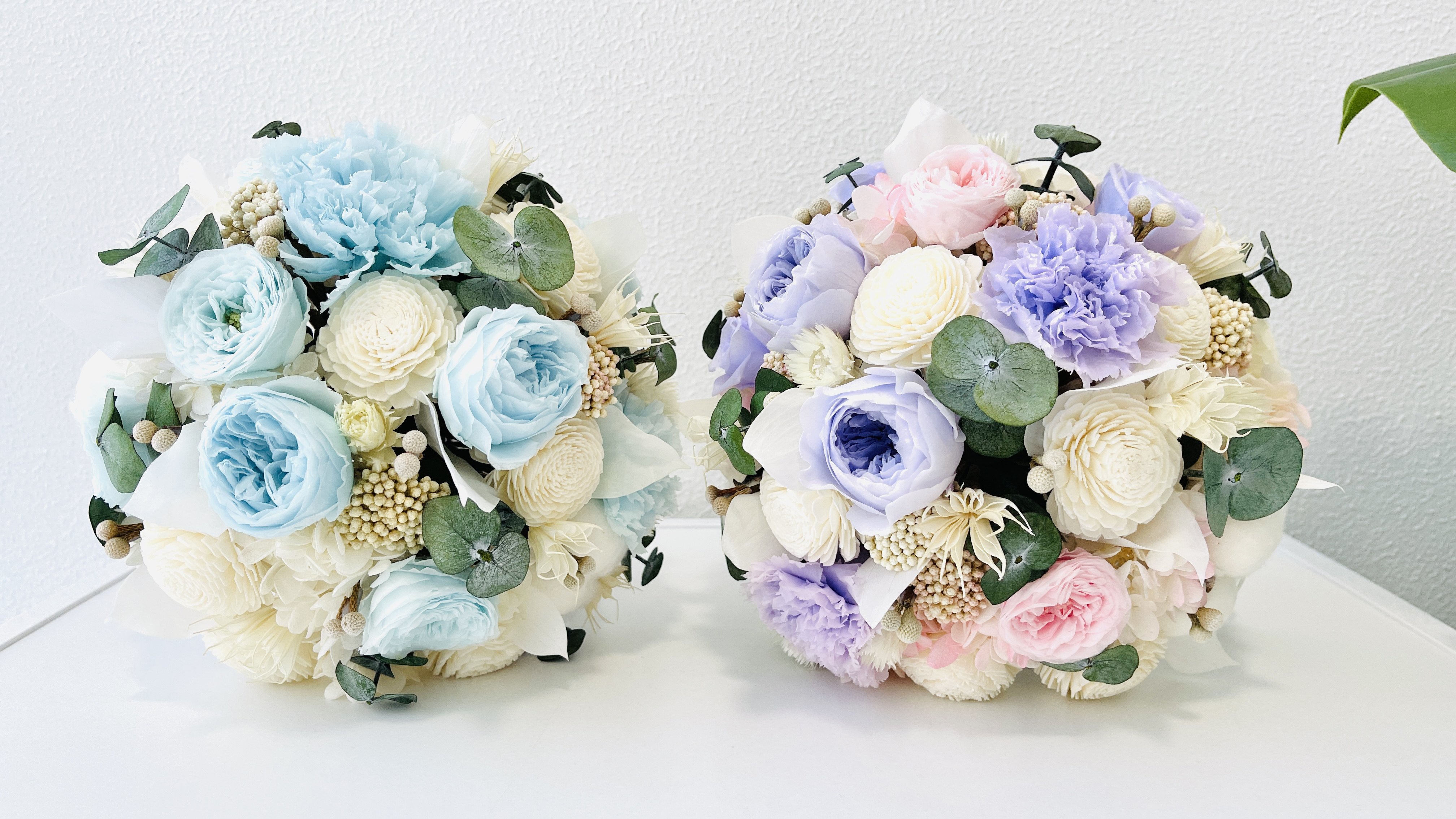 玫瑰奥斯汀新娘手捧绣球永生花混搭花束礼盒婚礼永生花