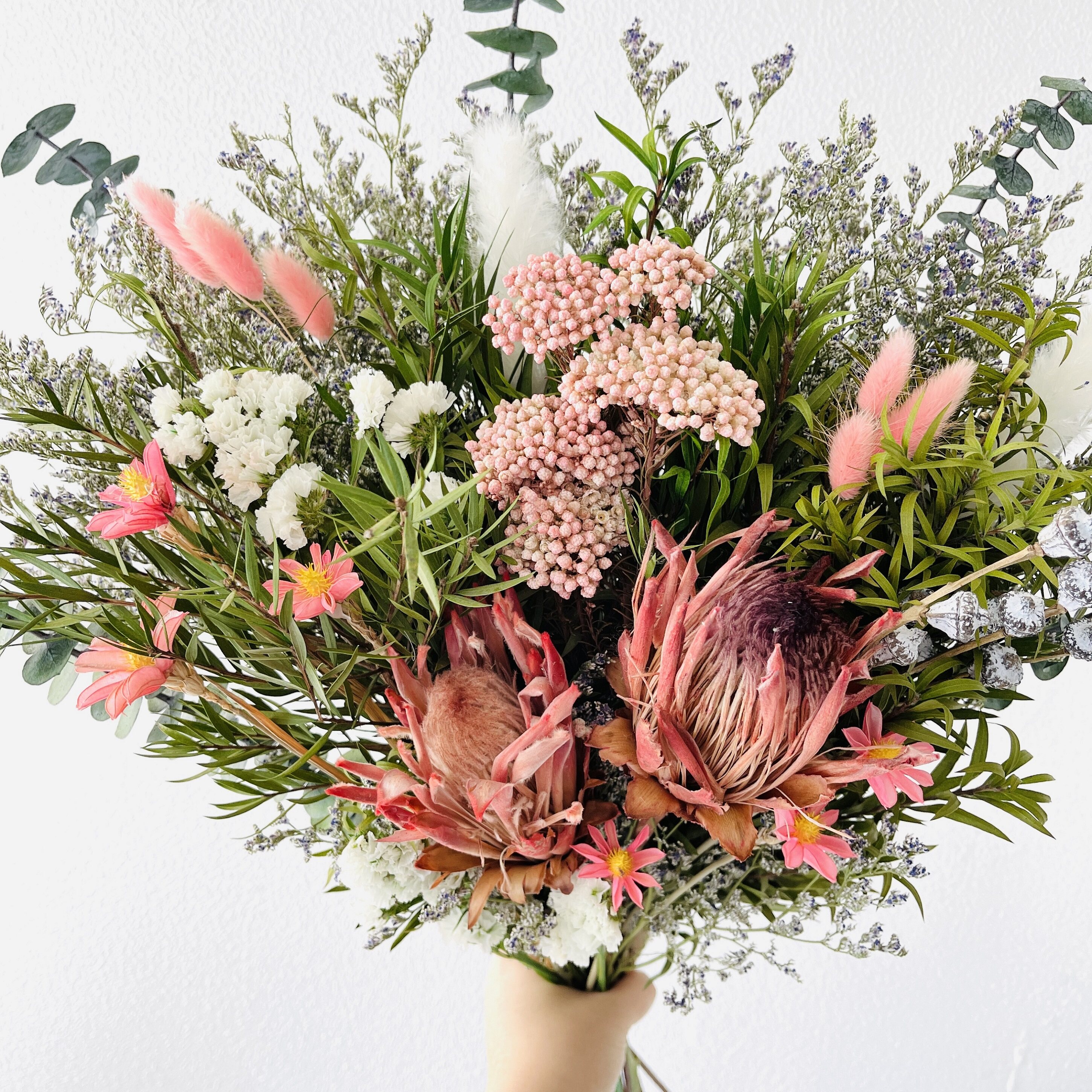 甜蜜爱恋花束进口公主粉色色系干花永生花女友干花