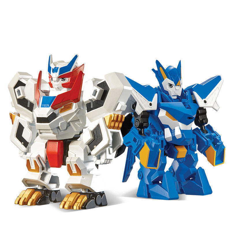 奥迪双钻正版超变武兽人偶玩具一键手动变形机器人儿童机器人