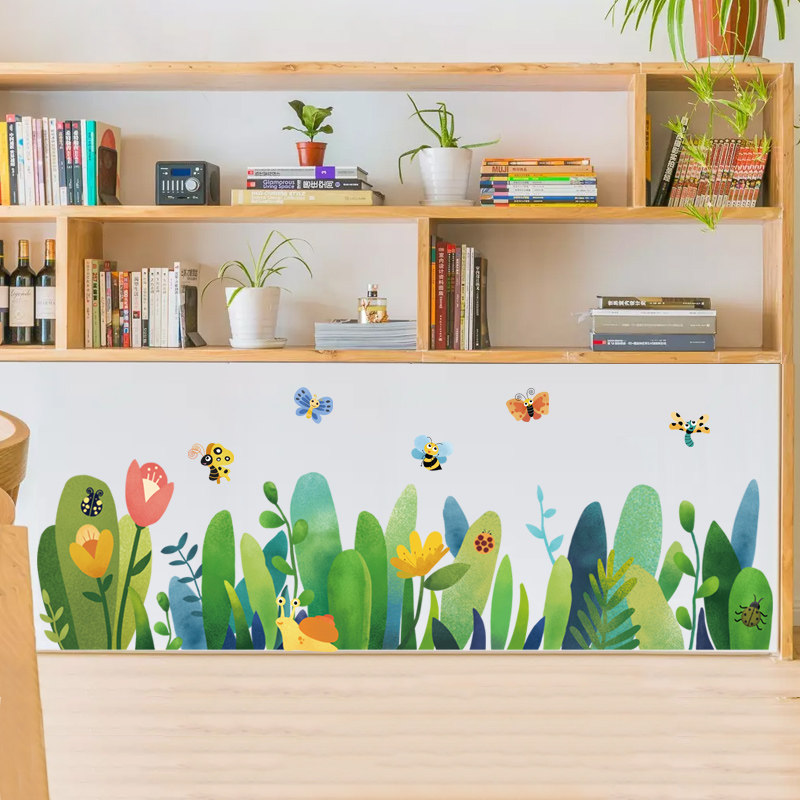 幼儿园墙面装饰踢脚线墙贴自粘卡通房间布置墙角贴画pvc防水贴纸