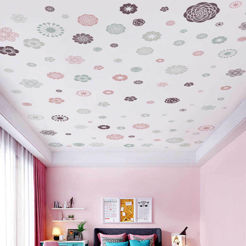 创意天花板装饰贴纸个性房间卧室吊顶墙纸自粘墙贴