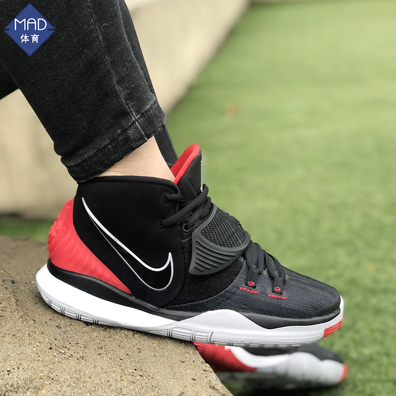 耐克nike kyrie 6欧文6代黑红gs女鞋实战篮球鞋bq5599- 002-500