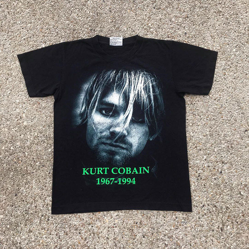 科特柯本kurtcobain短袖男女情侣ins超火潮牌t恤
