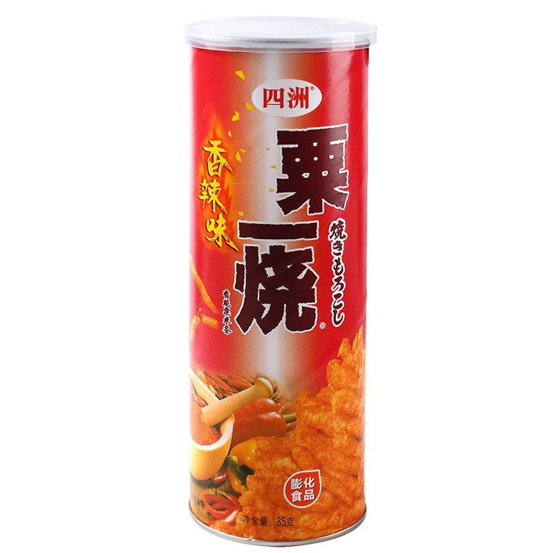 四洲一烧85g4罐休闲聚会郊游办公零食小吃膨化食品