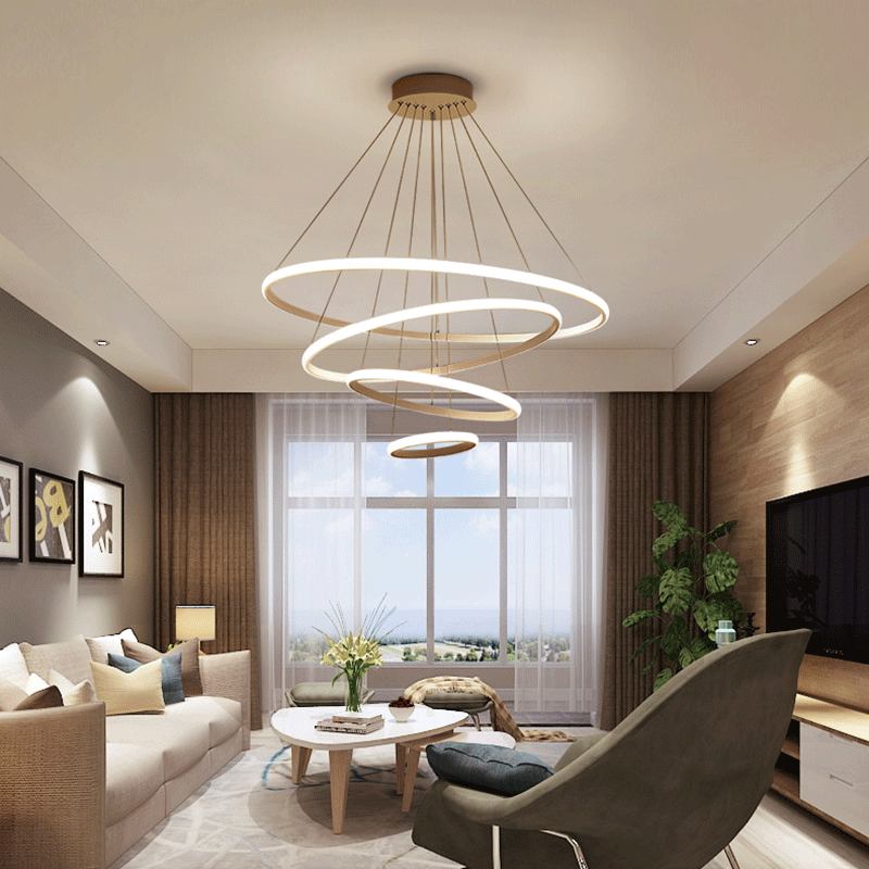 客厅吊灯现代简约大气家用卧室餐厅灯饰网红灯具客厅吊灯