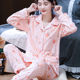 Korean version of flannel pajamas women autumn and winter coral velvet thickening plus velvet spring and autumn suit winter cute home service winter Korean version of flannel pajamas women autumn and winter coral velvet thickening plus velvet spring and autumn suit winter cute home service winter