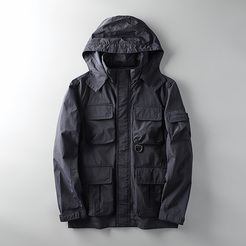 外贸尾单防水冲锋衣男春秋猎装夹克山系工装外套男装男士战术风衣
