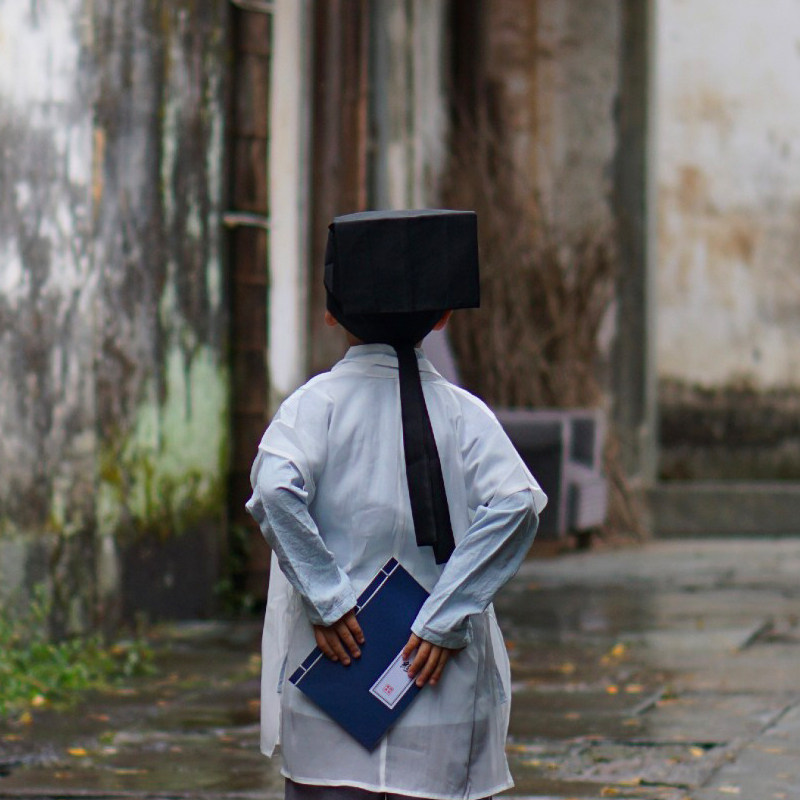 男童汉服帽子儿童古装古代成人古风头饰国学帽子