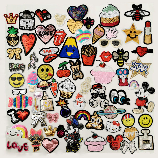 2份随便随机1份好看一款字母包邮卡通补丁布贴