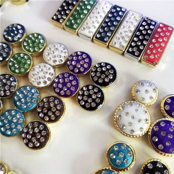 塑料仿金属满天星水钻双孔或中孔串珠配件 diy饰品配件 1份100克