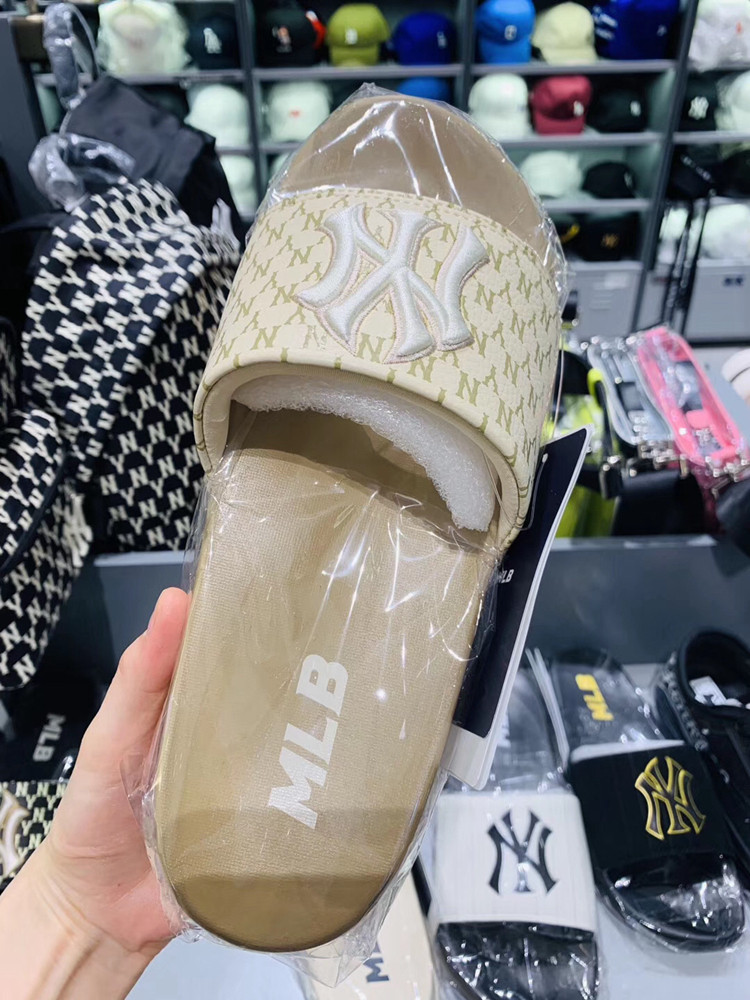 韩国正品mlb拖鞋男凉拖女外穿夏季新款ny一字拖
