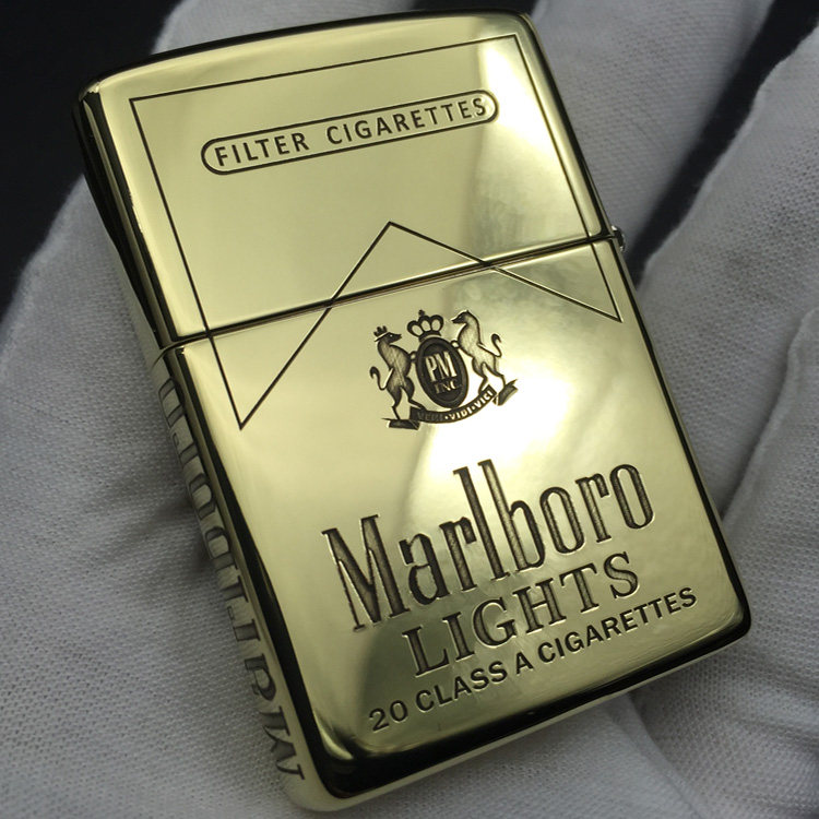 zippo万宝路打火机磨砂正版定制万机限量芝宝正品zippo