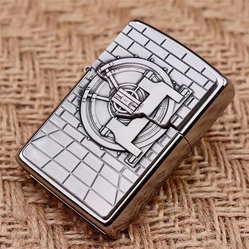 美国原装zippo打火机正版惊喜徽章花砂金库大劫案29555zippo