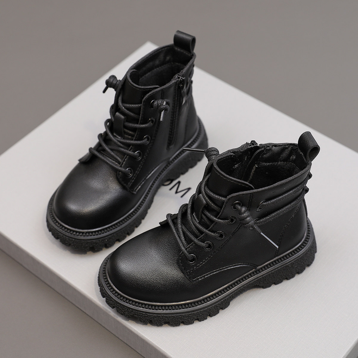 abckids儿童马丁2021新款秋冬女童童鞋短靴保暖皮靴