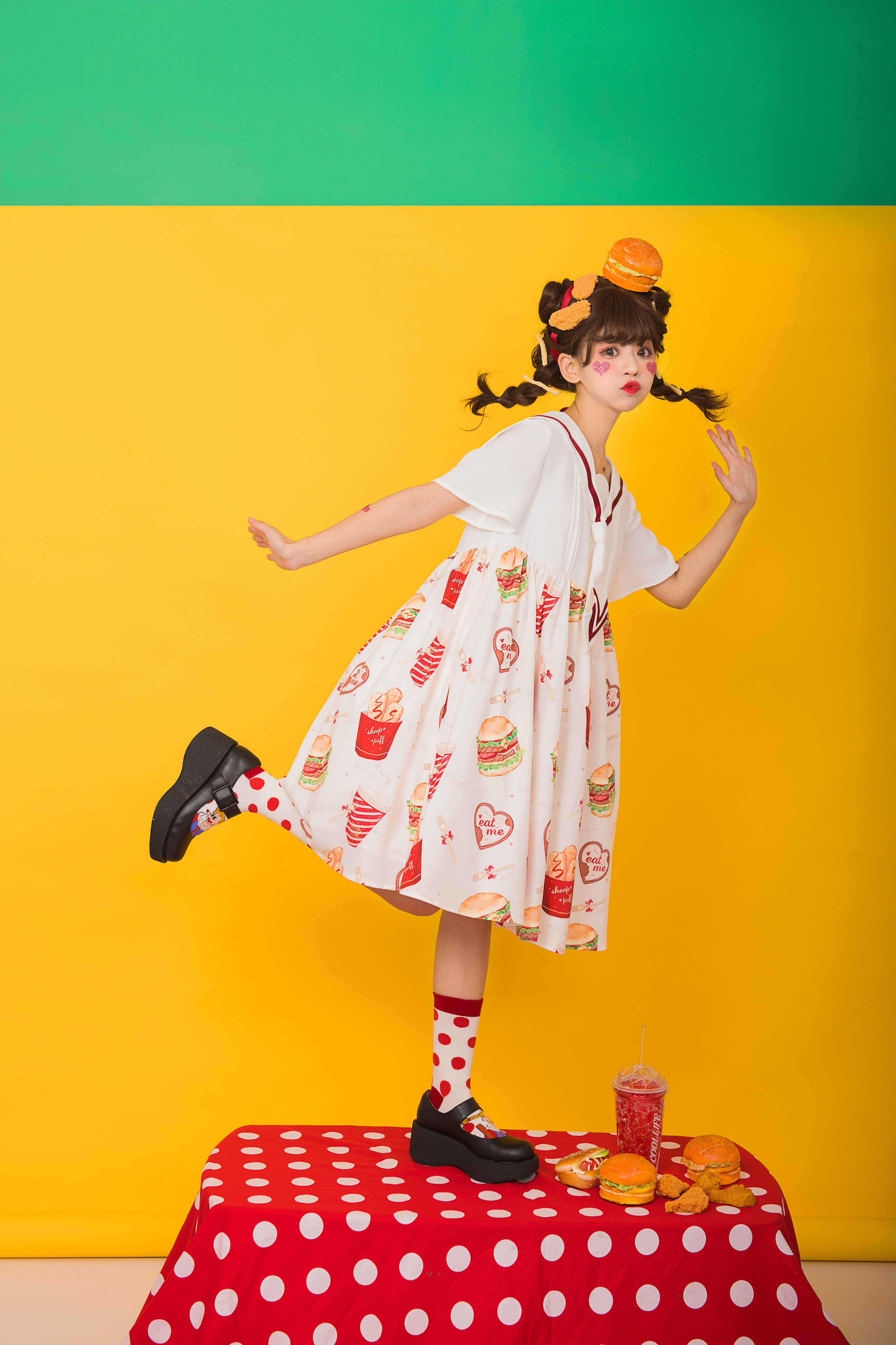 黄三怪-我的严选网 女装 【现货】原创正品【肥宅快乐裙】轻lo汉堡