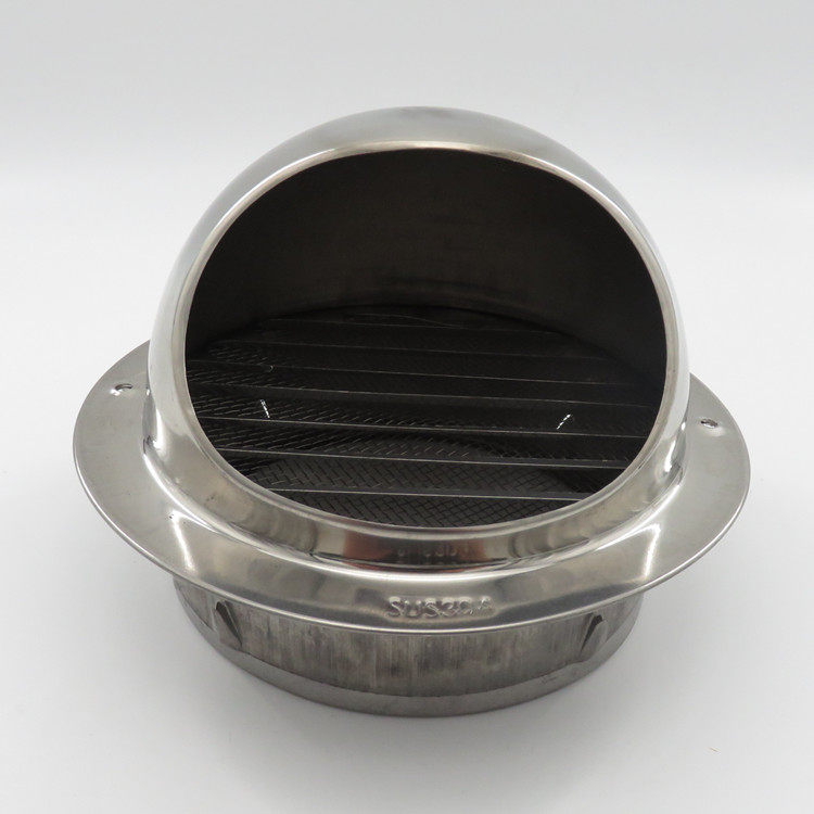 风帽新风风口不锈钢透气油烟机罩子平头防尘通风口室内新风系统