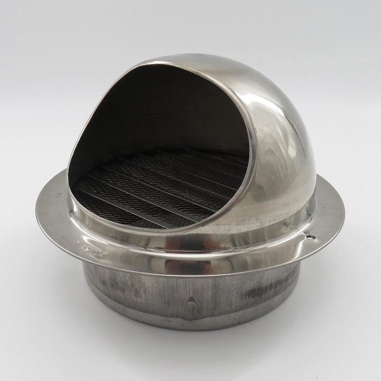 风帽新风风口不锈钢透气油烟机罩子平头防尘通风口室内新风系统