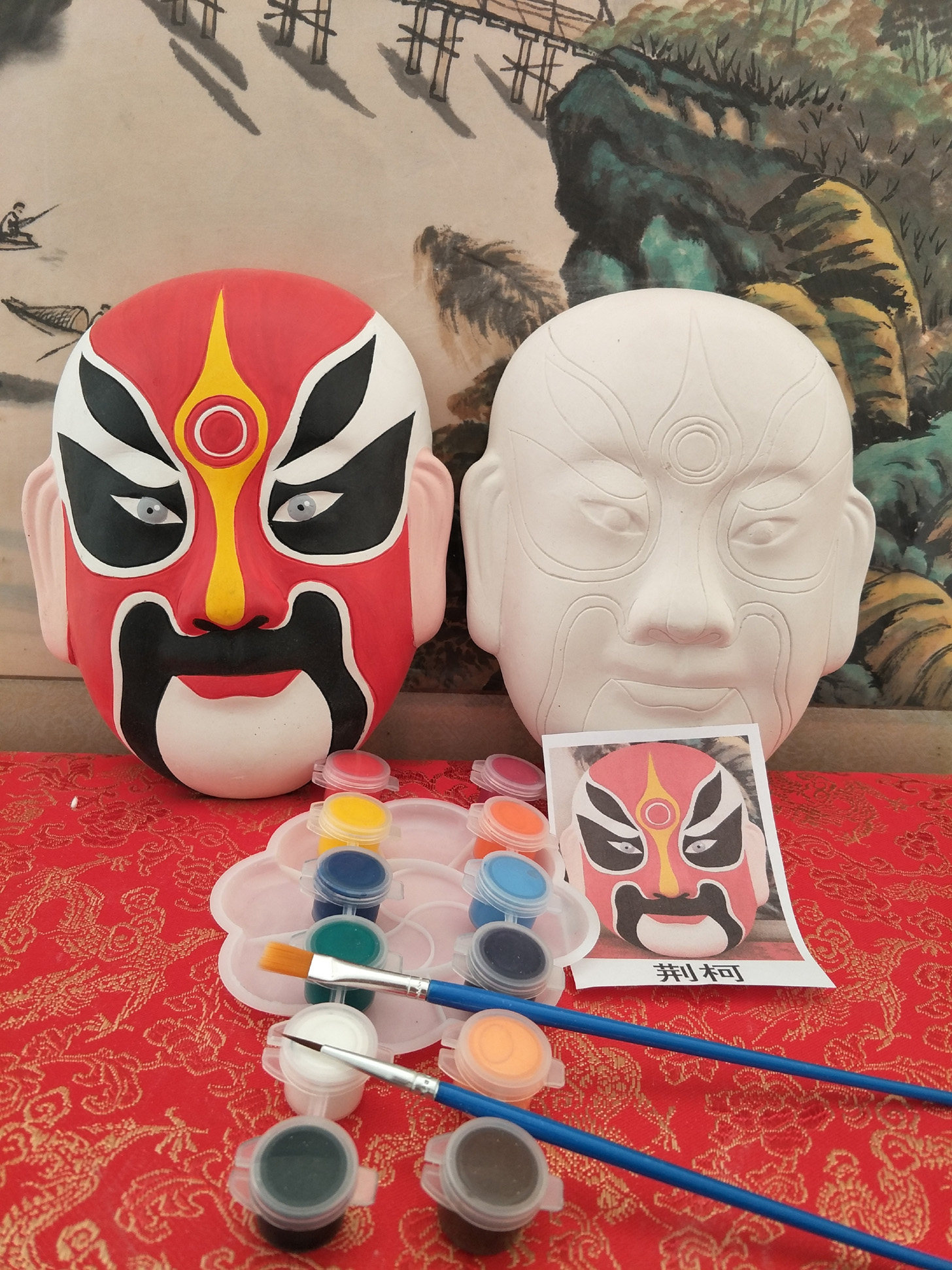 30款大号diy石膏京剧川剧脸谱白坯非遗文文创脸谱
