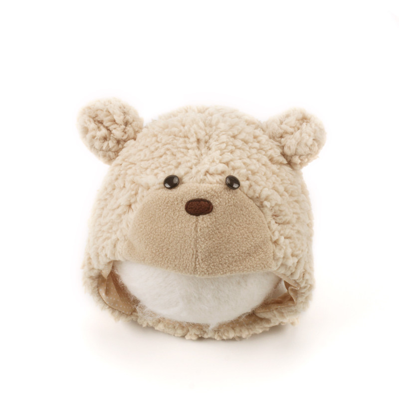 帽子婴儿秋冬宝宝小熊婴幼儿冬款套头儿童潮女帽子