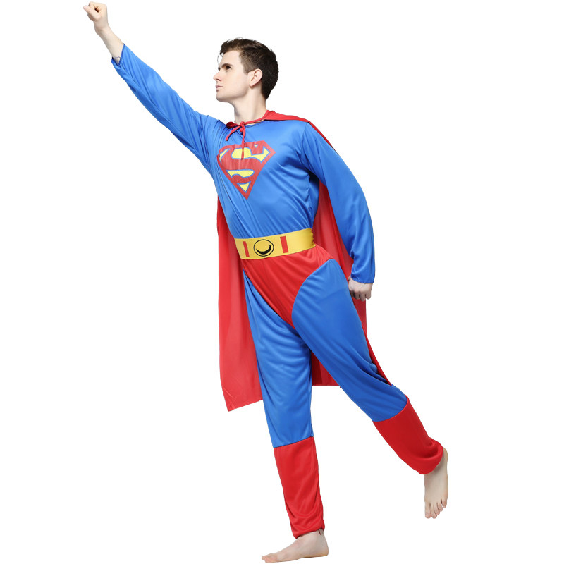 万圣节cosdc漫画英雄超人服装成人男正义联盟superman表演衣服