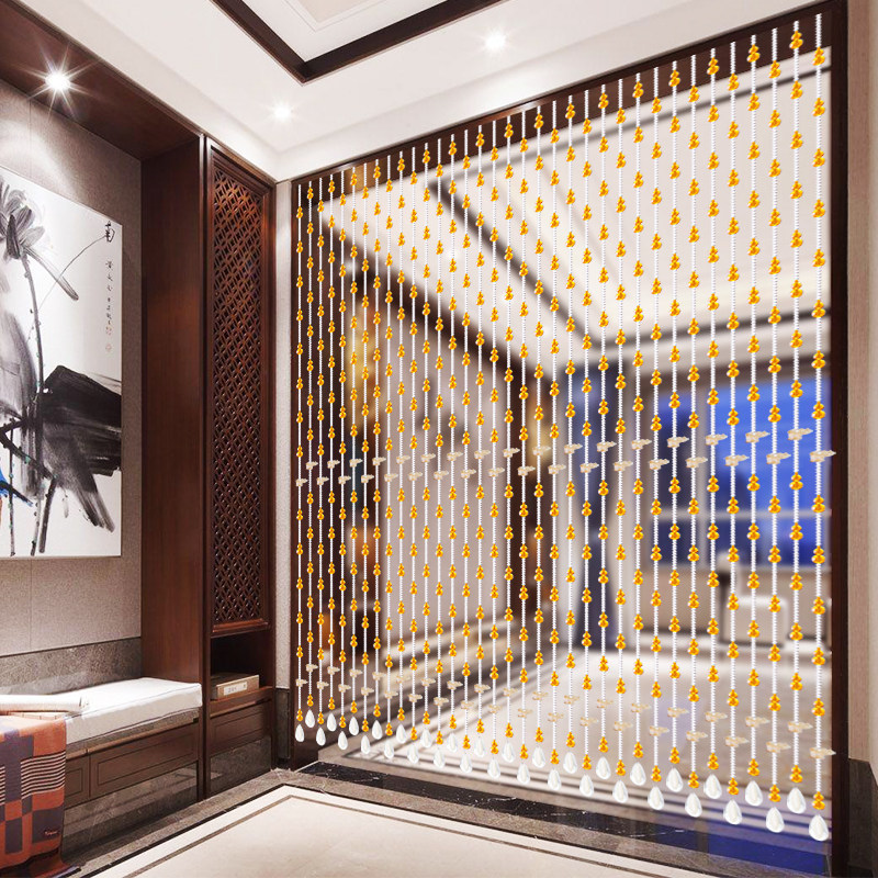 卫生间卧室厕所门帘半帘隔断帘免打孔帘子珠帘珠帘