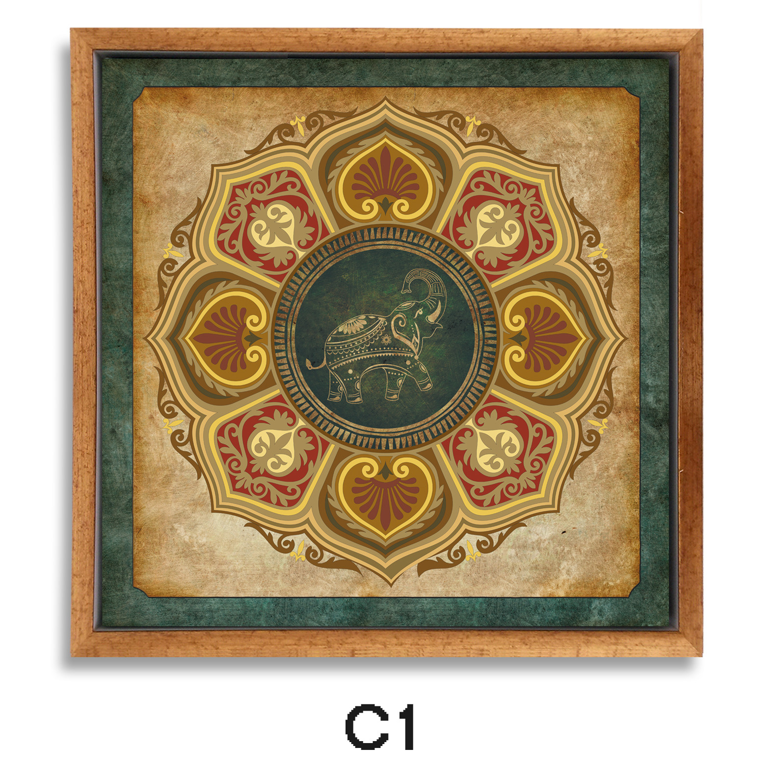 泰式东南亚民族风装饰画印度古典唐卡大象壁画酒店现代装饰画