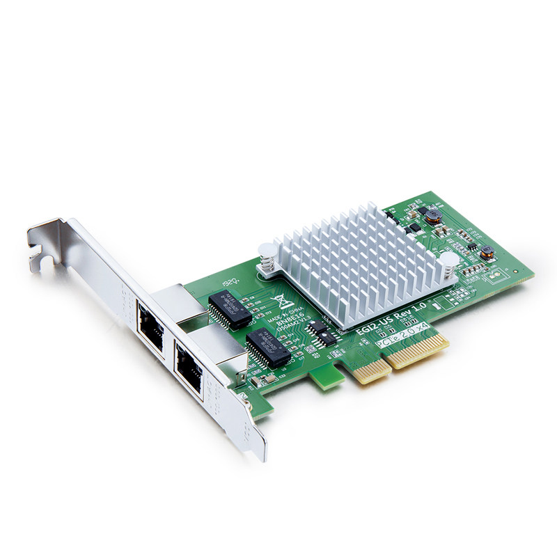 千兆pci-e网卡 intel芯片 i350-t4/t2 电口rj45 软路由ros高速光纤