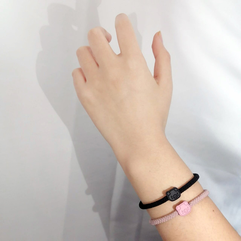 情侣小皮筋一对小动物头饰森系韩国网红手腕头绳小皮套送给男朋友