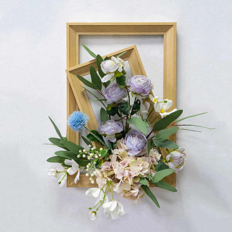 家居创意相框仿真花艺绢花婚礼背景新房橱窗壁饰
