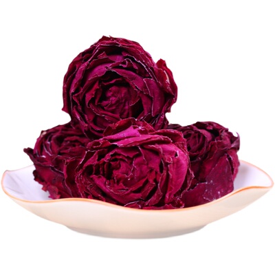 云南高原墨红玫瑰 哦哟哟可食用干重瓣红玫瑰花冠茶罐装jz5