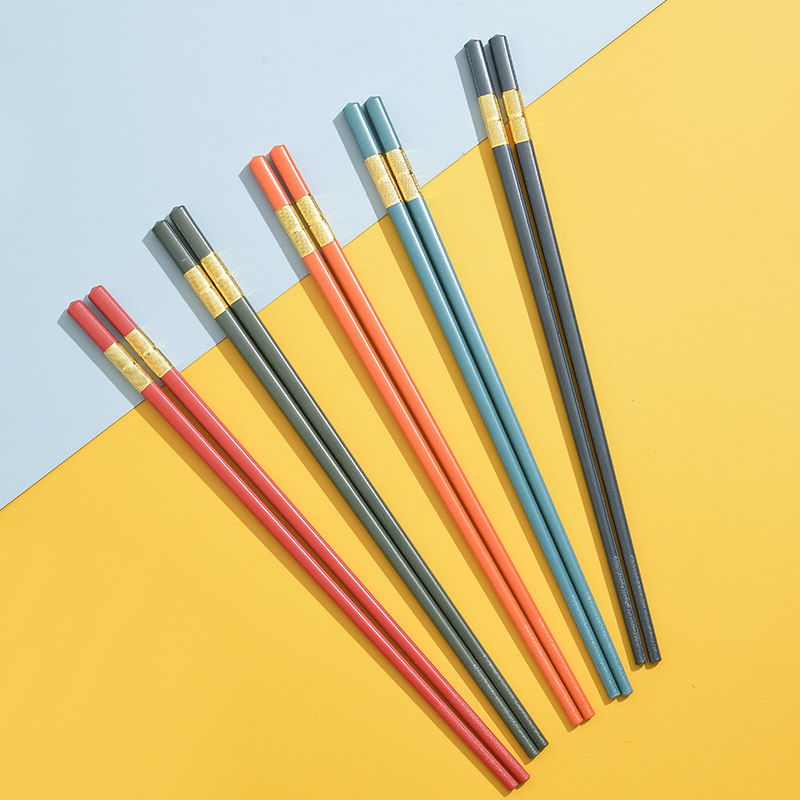 筷子网红家庭合金防滑彩色家用创意日式一筷筷子