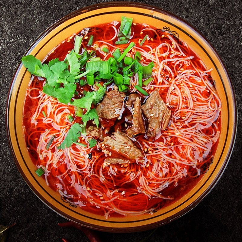 米粉四川广安特产莲桥家庭岳池莲子米线300g冲泡方便面