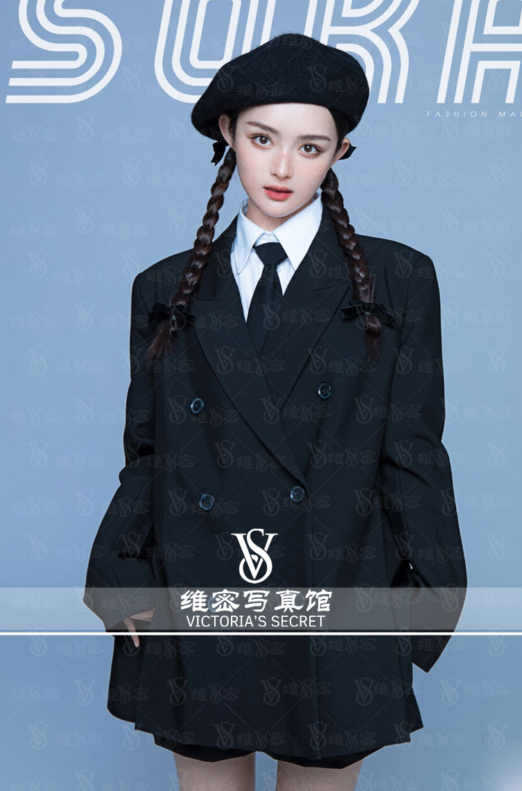 影楼摄影艺术照风艺学院范学院新款西装少女鬼马民族服装