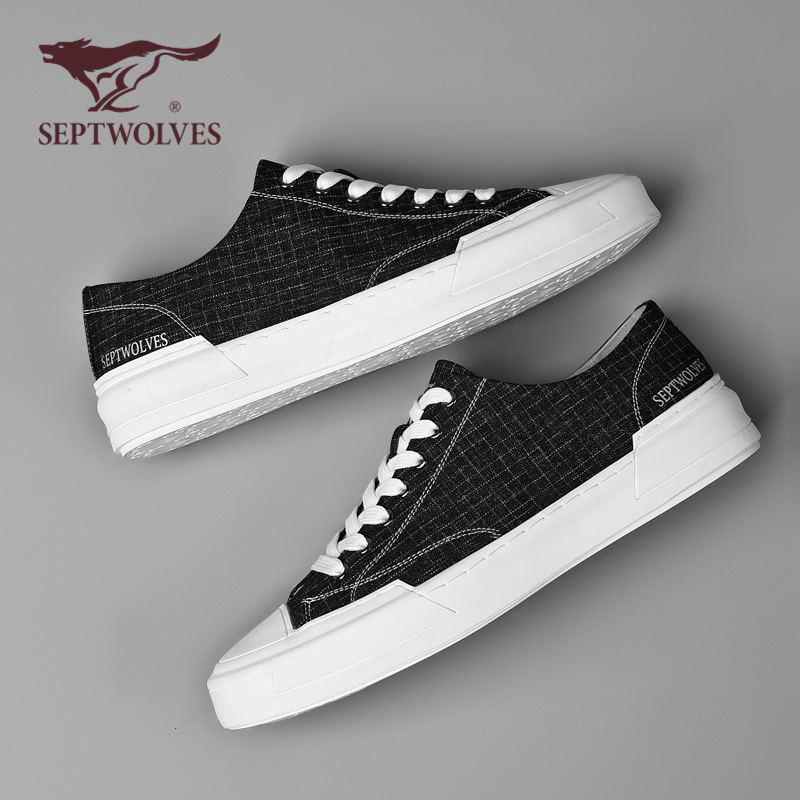 七匹狼男鞋冬季2021新款鞋子男潮鞋韩版百搭男士板鞋休闲帆布鞋男