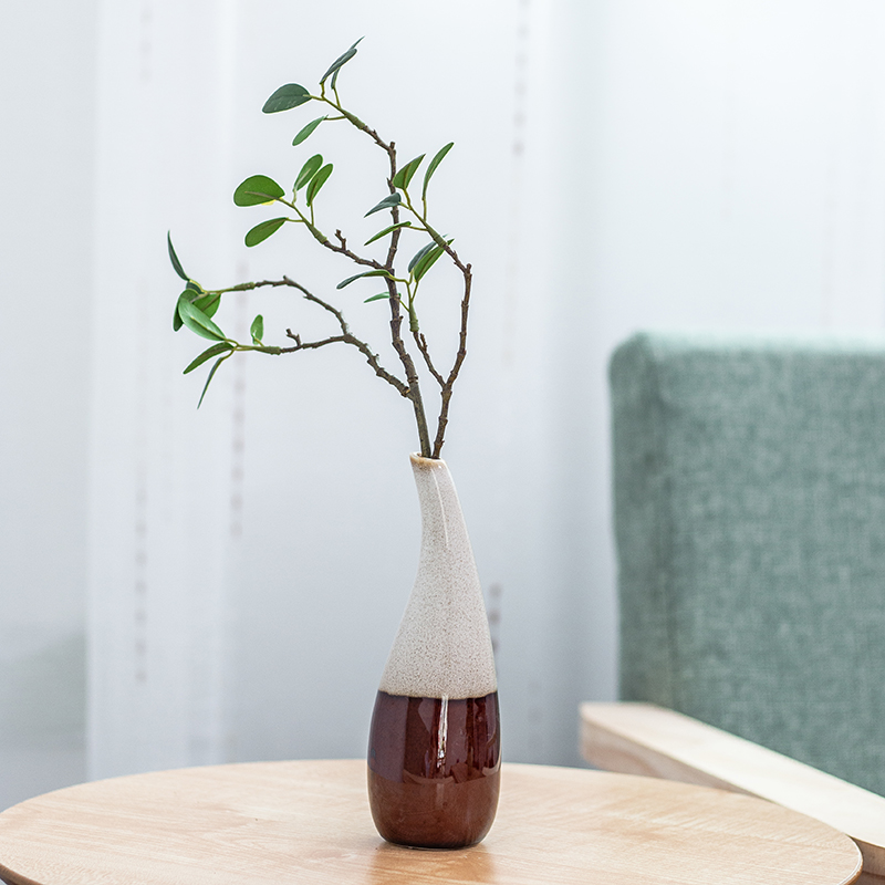 创意干花花瓶小清新陶瓷摆件简约日式插花假花客厅装饰品水培花器