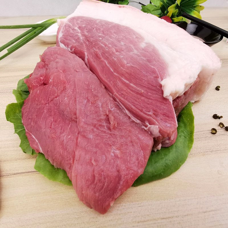 猪肉新鲜后腿农家散养正宗杀生1斤瘦黑猪生猪肉