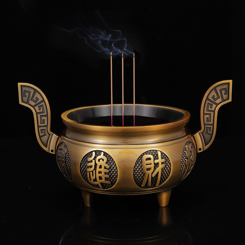 香炉家用古风供奉财神关公室内供佛三脚烧香香薰炉