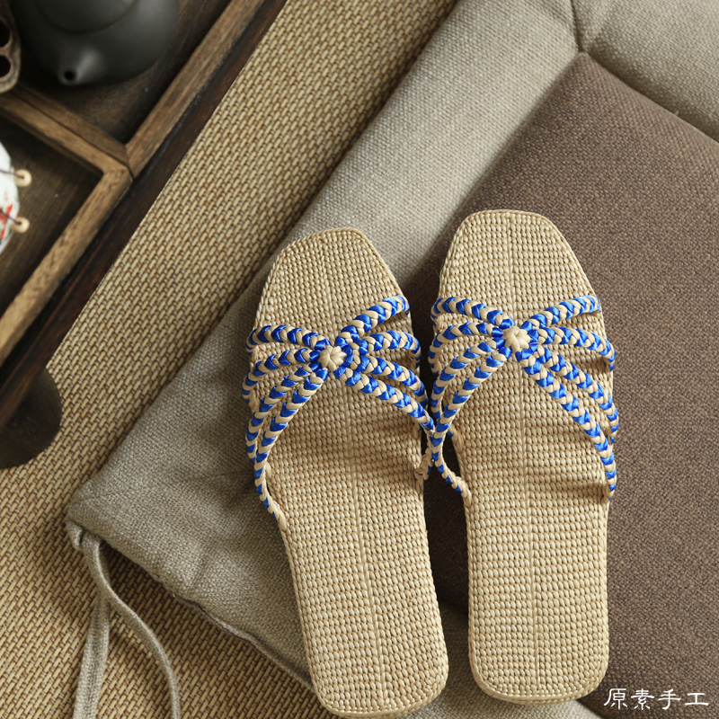 草鞋女式蒲草编织传统手工中国风凉拖鞋民间特色手工艺复古鞋养脚