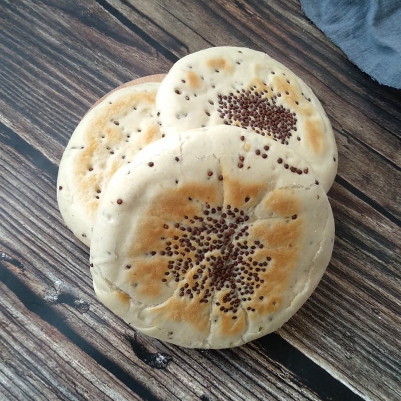 甘肃特产荏馍白吉饼子平凉地方特色美食小吃肉夹传统中式糕点