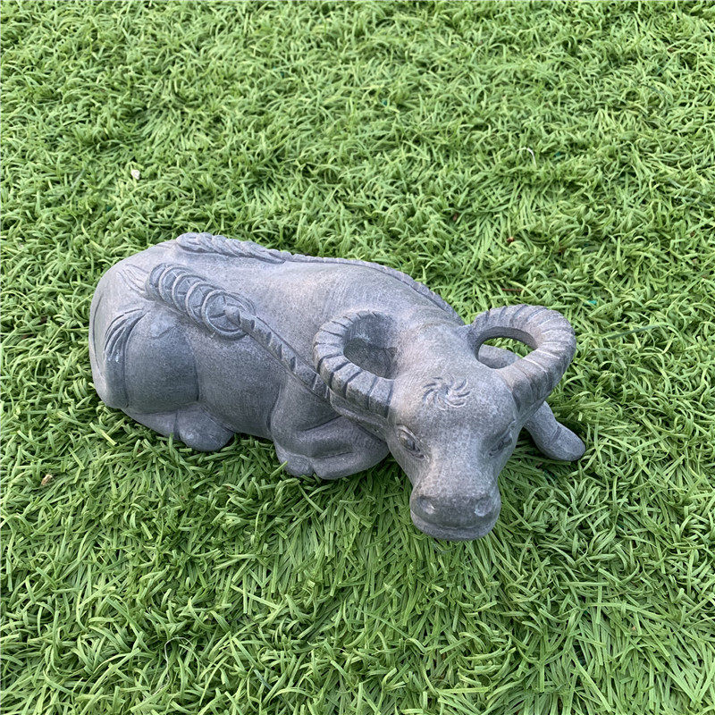 石牛石雕摆件石头石材雕刻刻石水牛石刻卧牛石雕