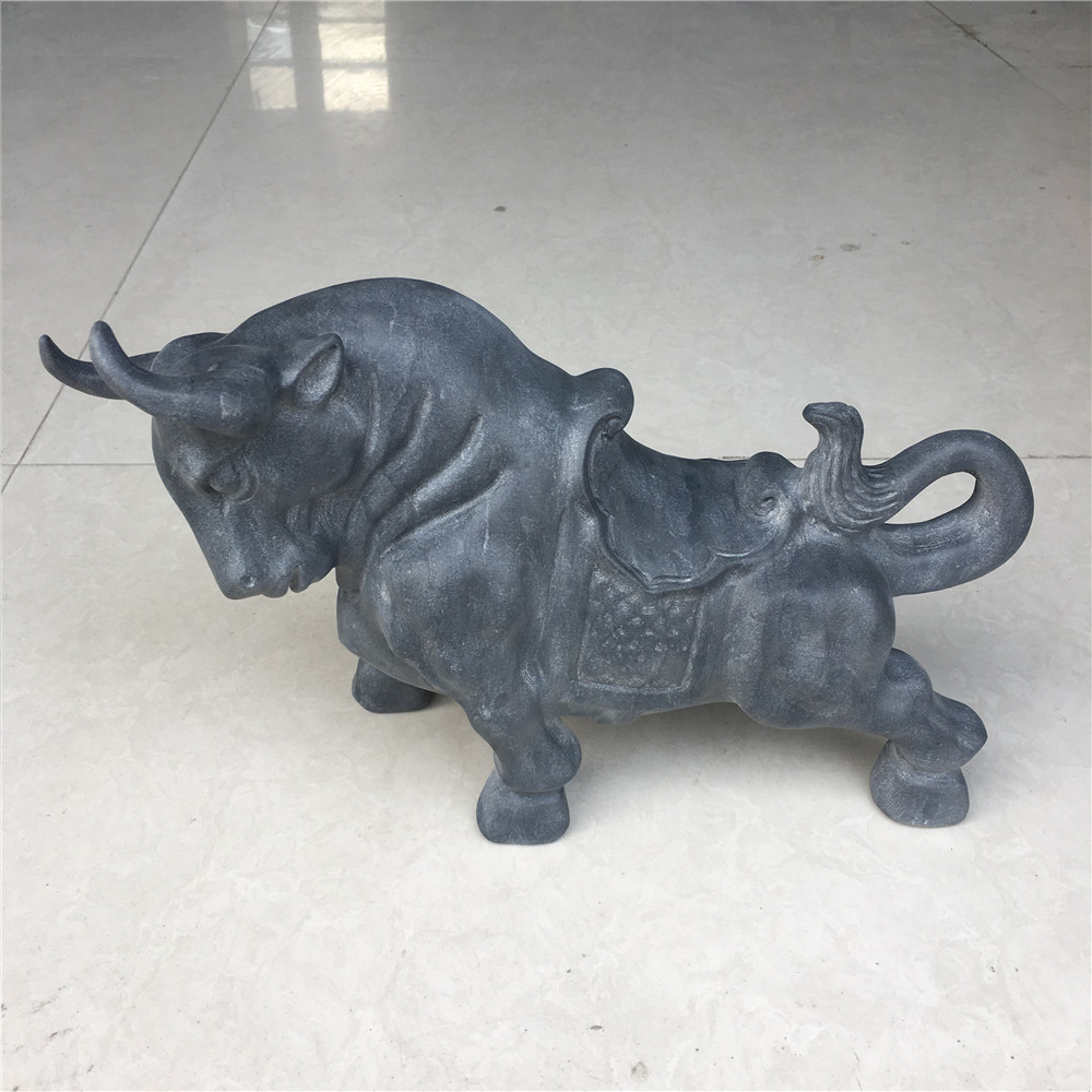 青石牛石雕牛石头牛十二生肖牛摆件青石精雕华尔街牛石材雕刻石牛
