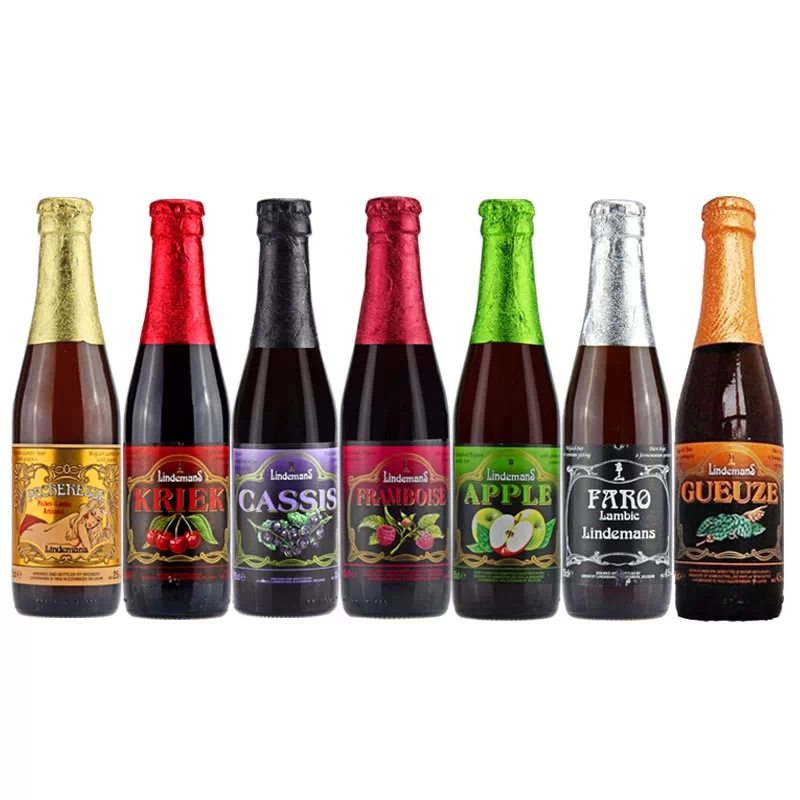 比利时林德曼果味女士啤酒樱桃桃子苹果山250ml瓶装啤酒