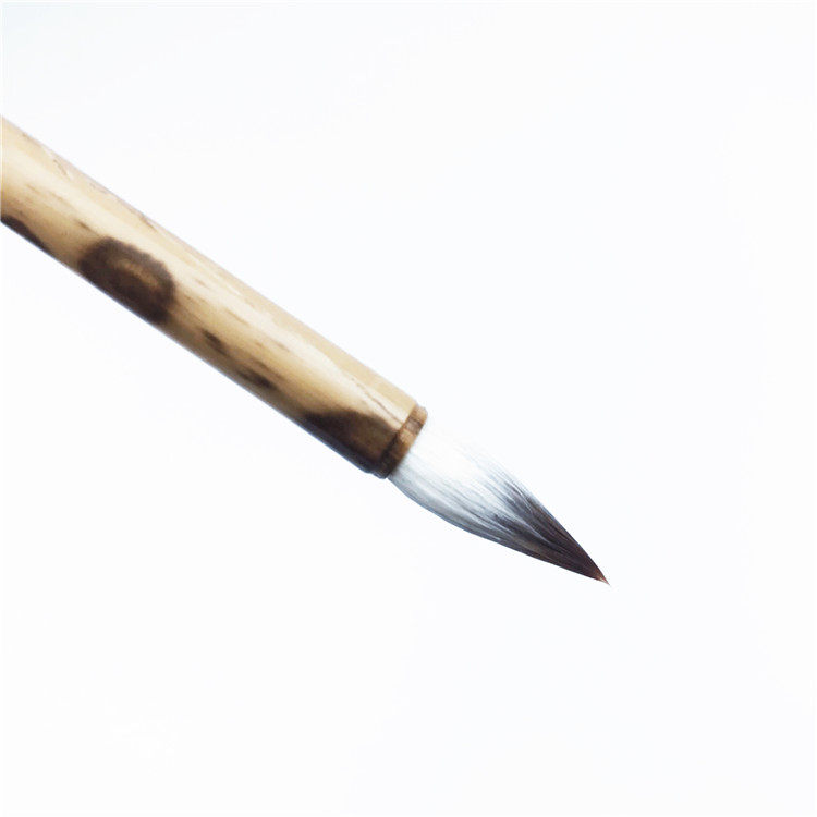 包邮华博轩湘妃竹毛笔狼羊兼毫小楷行书国画水彩毛笔