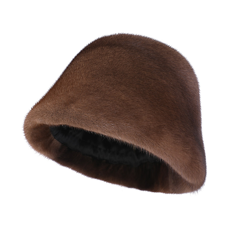 貂皮帽子女士冬季整貂毛护耳时尚韩版礼帽貂绒帽子