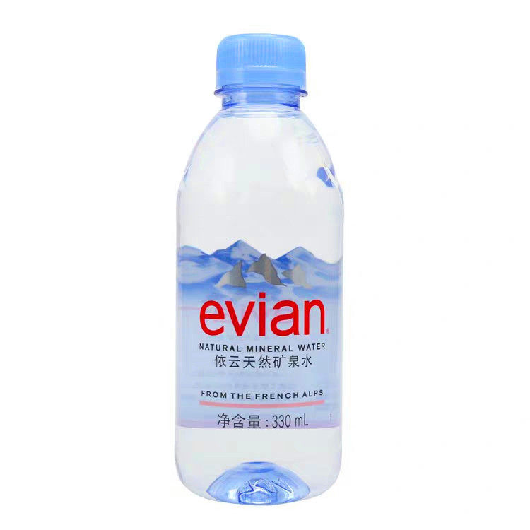 依云矿泉水法国原装进口天然中文版英文版饮用水