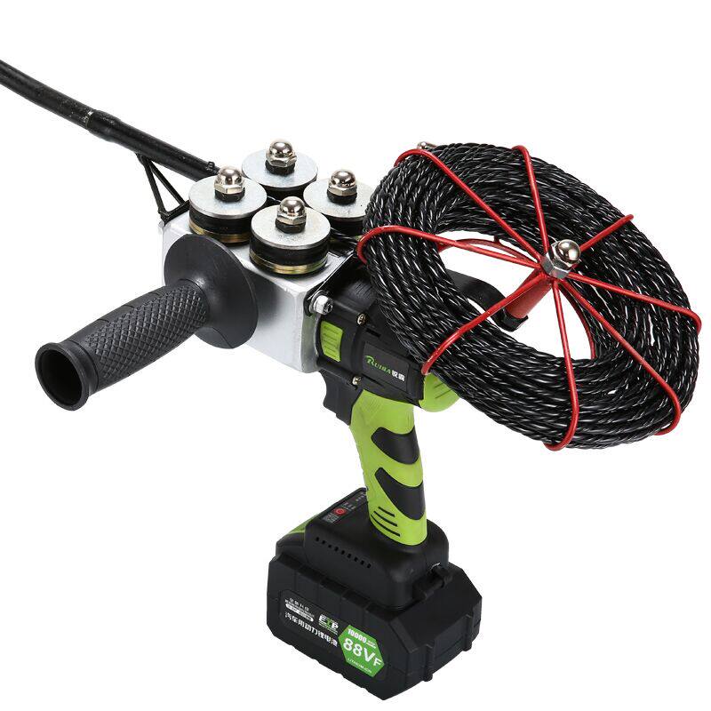 锐霸电工锂电穿线机引线器充电全自动电线拉线电动过弯拉线穿线器