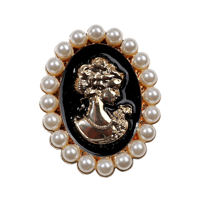 复古古风珍珠美人头像奶油胶手机壳diy手工自制其他diy饰品配件