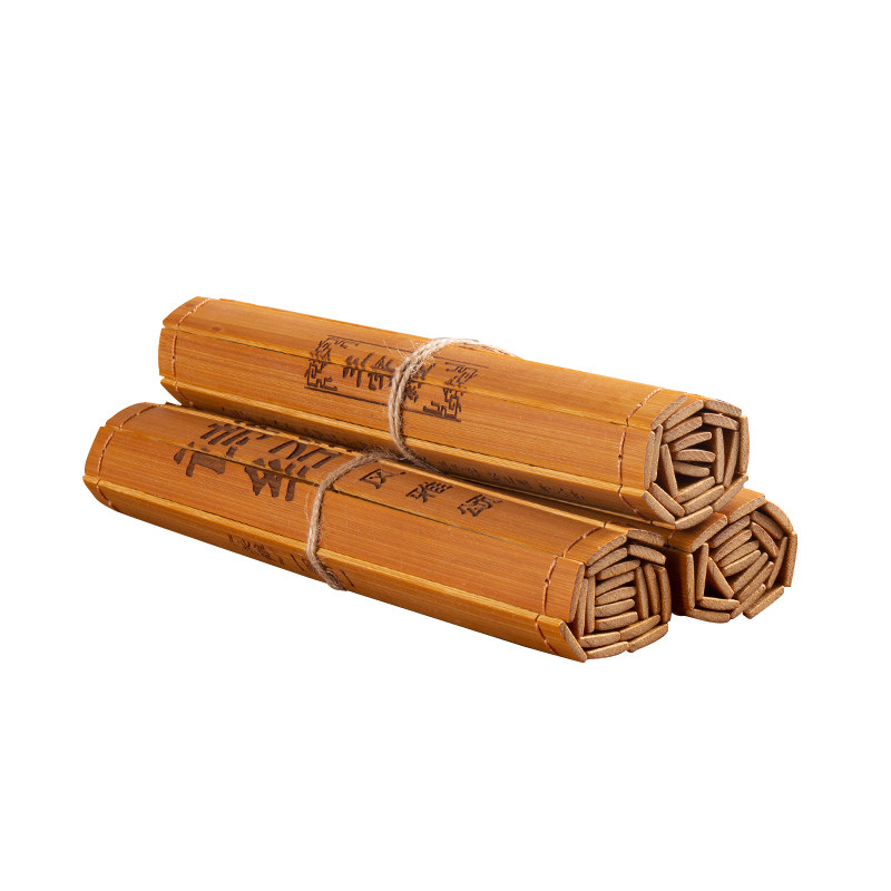 竹简雕刻论语三字经演出道具书中中式古典竹卷摆件