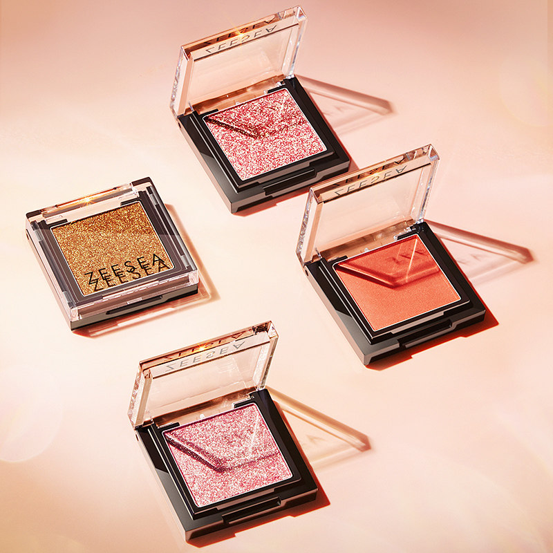 zeesea滋色单色眼影盘闪小盘便携哑光珠光亮片眼影