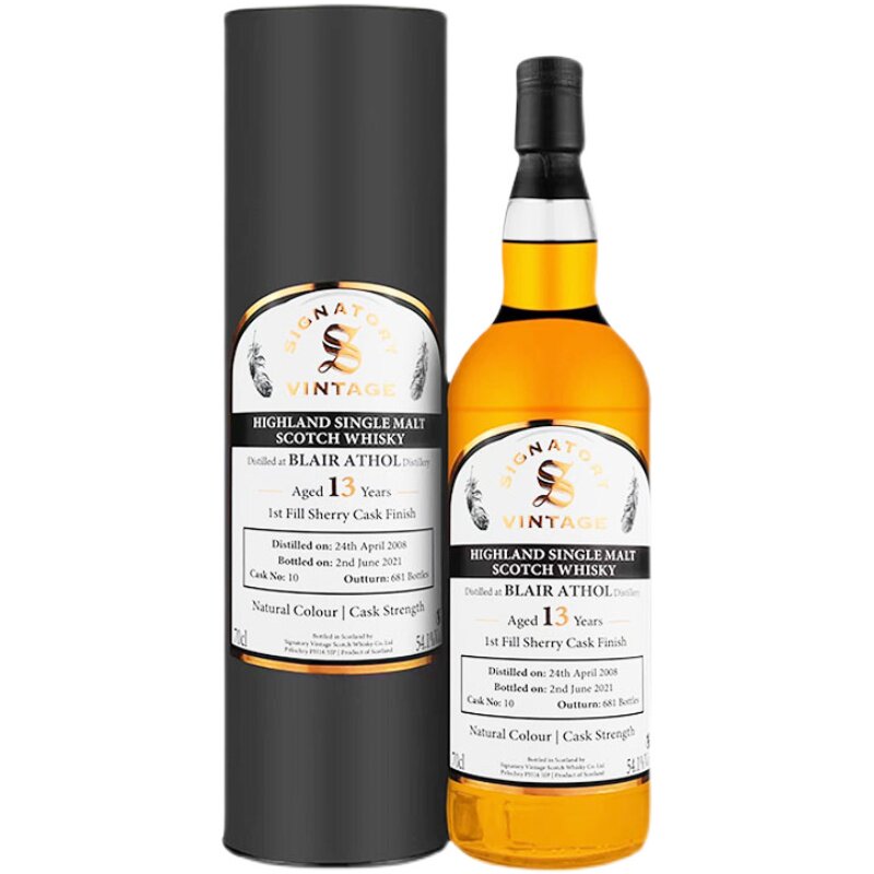 blairathol布莱尔阿苏13年signatory单一麦芽威士忌圣弗威士忌